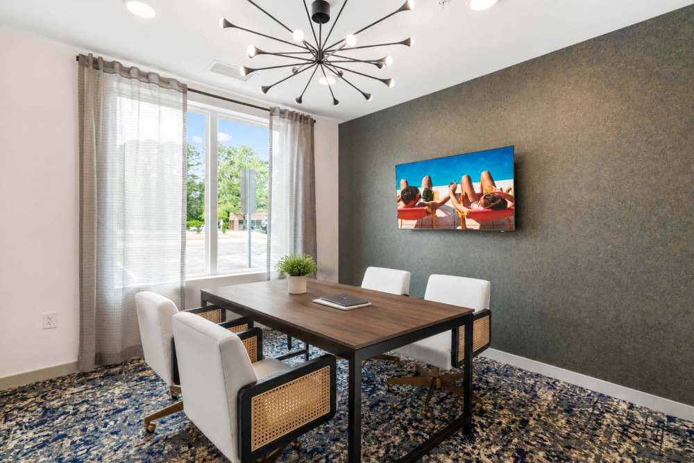 Conference Room with Table at Ironwood on North Salem in Apex, North Carolina