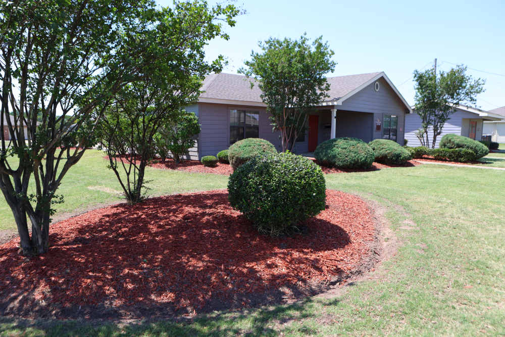 Greenery all around the community at Sunflower Estates in Indianola, Mississippi 