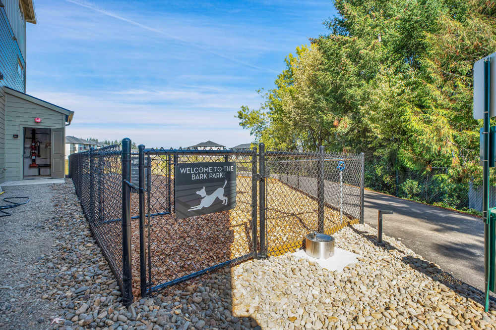 Bark park at Tilian Point in Woodburn, Oregon