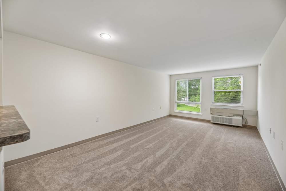 Spacious living room at Randolph Village Senior Apartments in Silver Spring, Maryland 