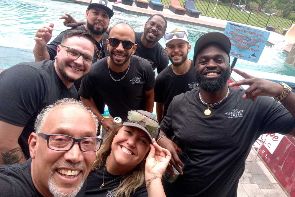Team bonding at Allegiant-Carter Management in Tampa, Florida