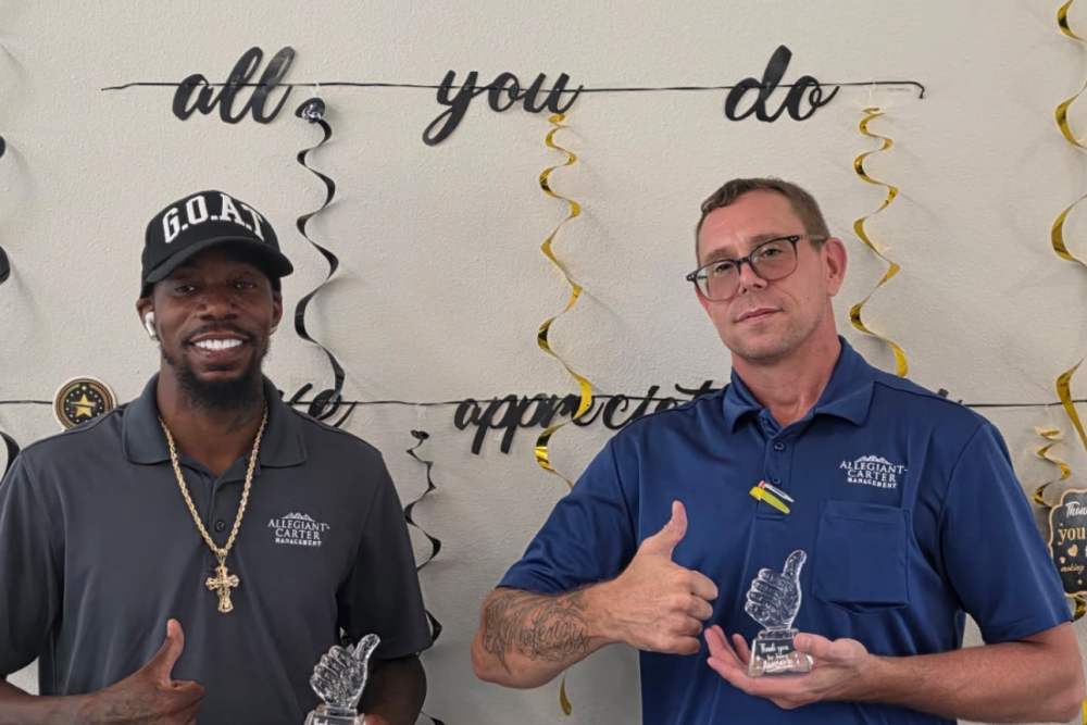 Team bonding at Allegiant-Carter Management in Tampa, Florida