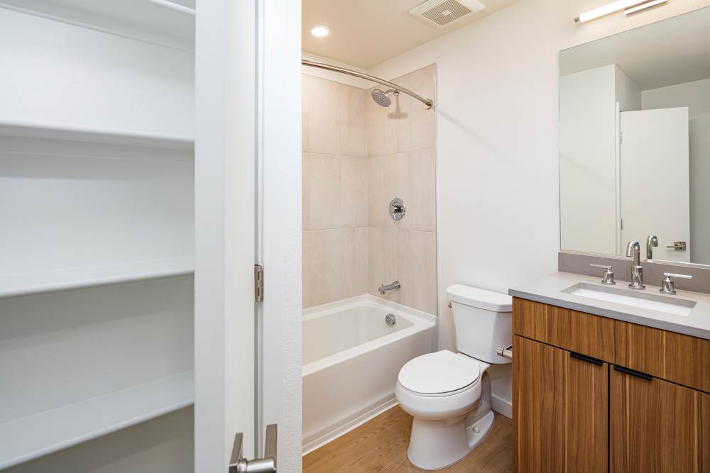 Bathroom with vanity unit at 707 Leahy in Redwood City,California