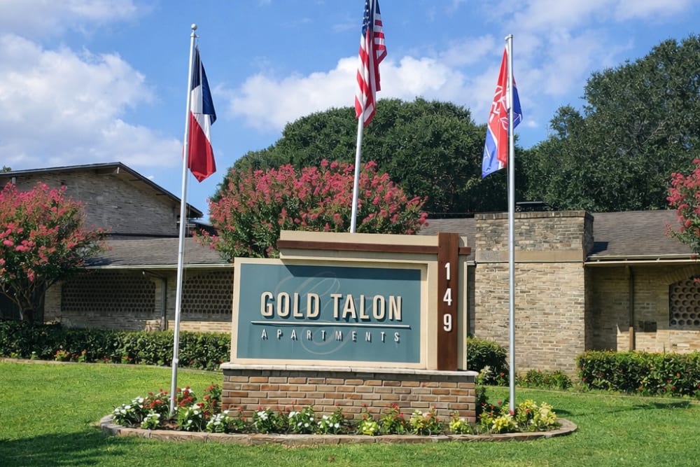 Signboard at Gold Talon in Universal City, Texas