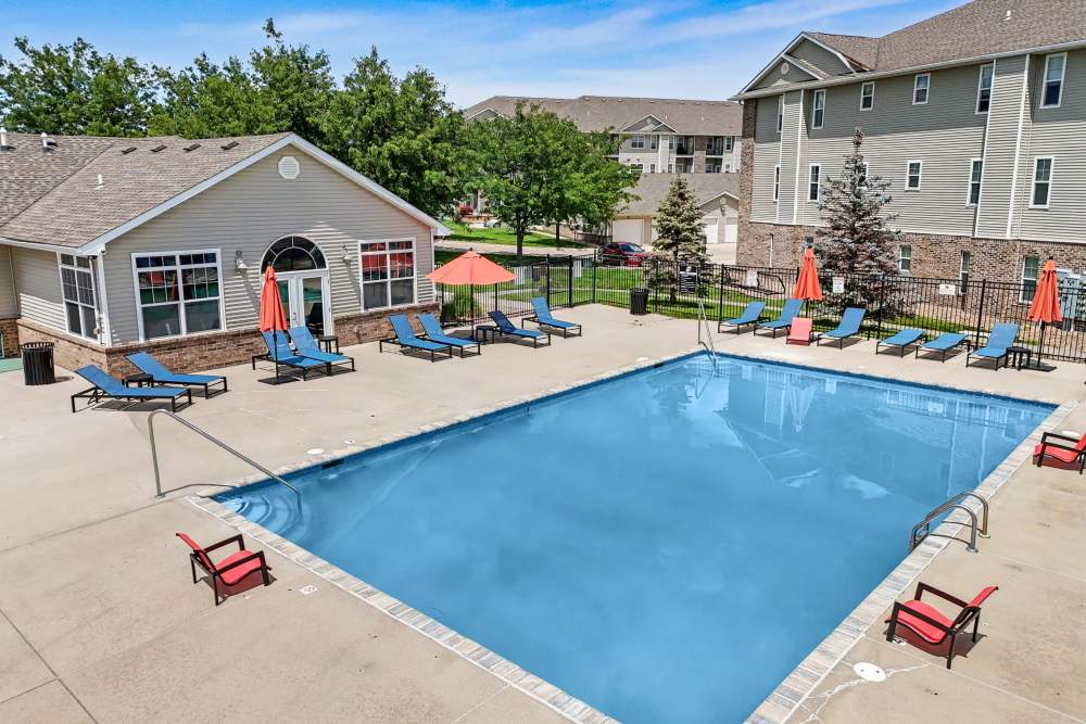 Charming poolside oasis at Pointe 28 in Ankeny, Iowa 