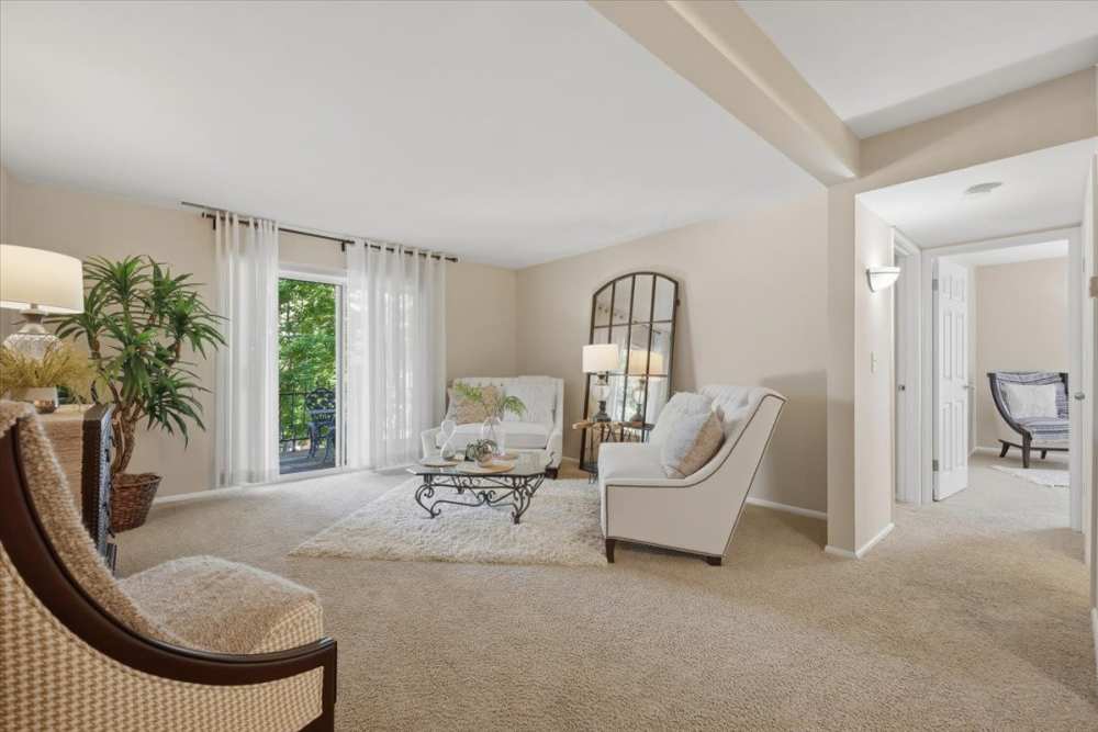 Living room at Beau Jardin Apartments in St. Louis, Missouri
