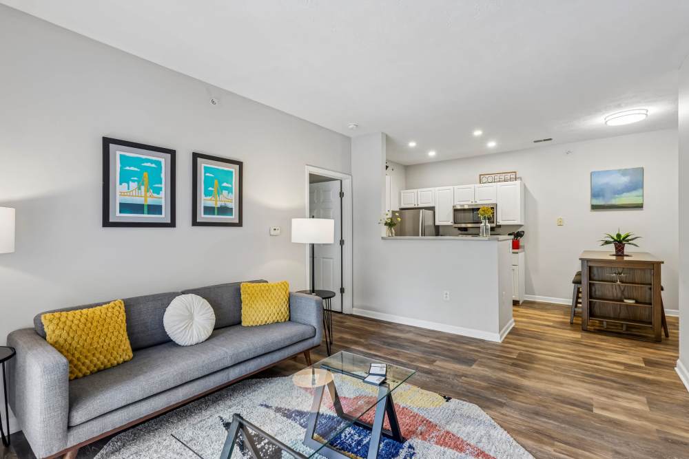 Living room with couch at Ventana Hills in Coraopolis, Pennsylvania