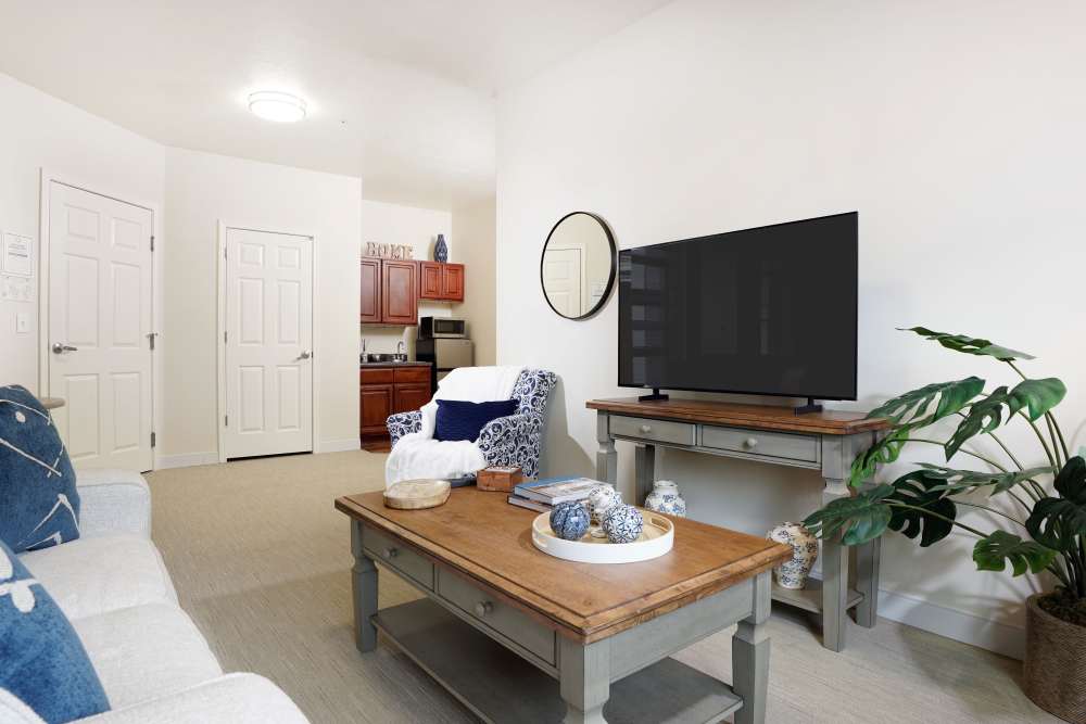 Apartment kitchen at The Charleston at Cedar Hills in Cedar Hills, Utah