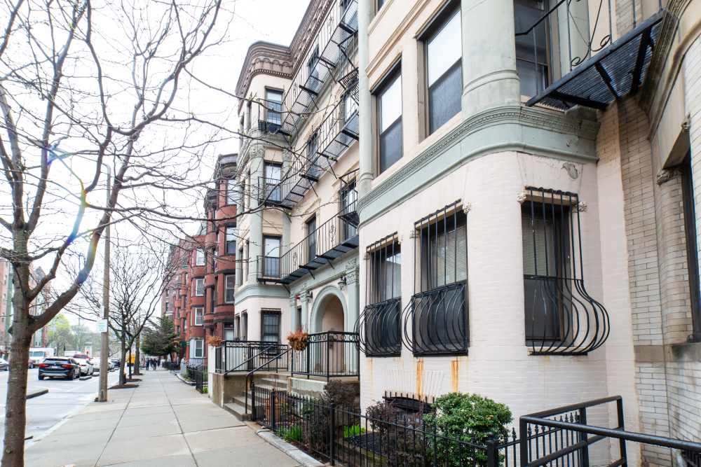 Side view of the apartment at 71 Westland Apartments in Boston, Massachusetts