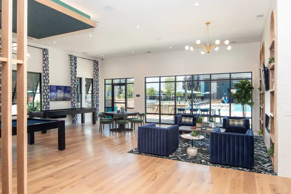 Spacious resident clubhouse at Cypress Point featuring stylish community spaces