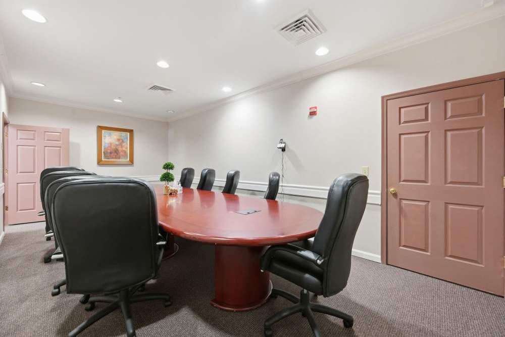 Business room with executive chairs  at Waverly Gardens in Woodstock, Maryland
