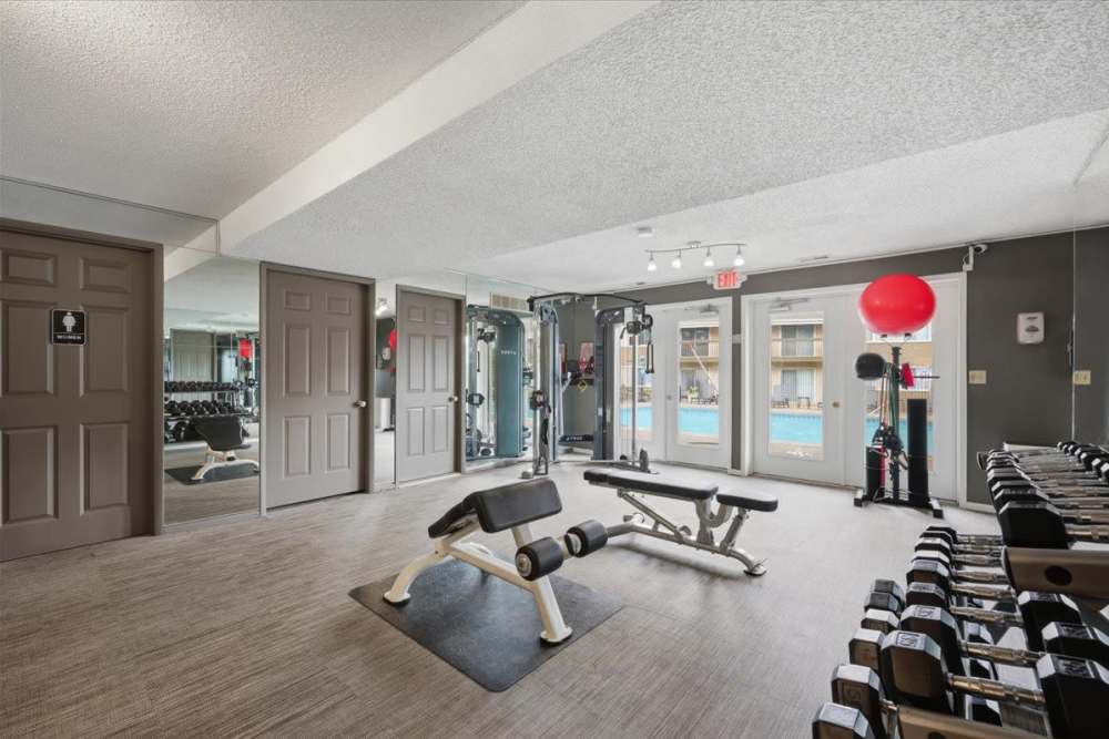 Fitness center at Waterford West in Manchester, Missouri