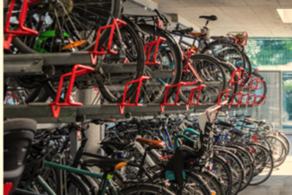 Bike Storage community space at Cranes Landing in Denver, Colorado