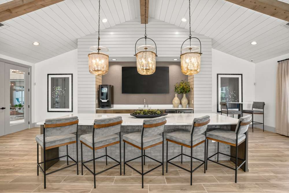 Resident Lounge with seats at Fidelis Willis in Willis, Texas