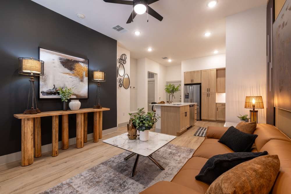 Living Room and Kitchen at Winston Heights.