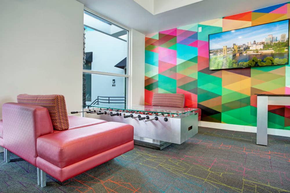 A welcoming clubhouse with a sleek design at Dryden in Phoenix, Arizona