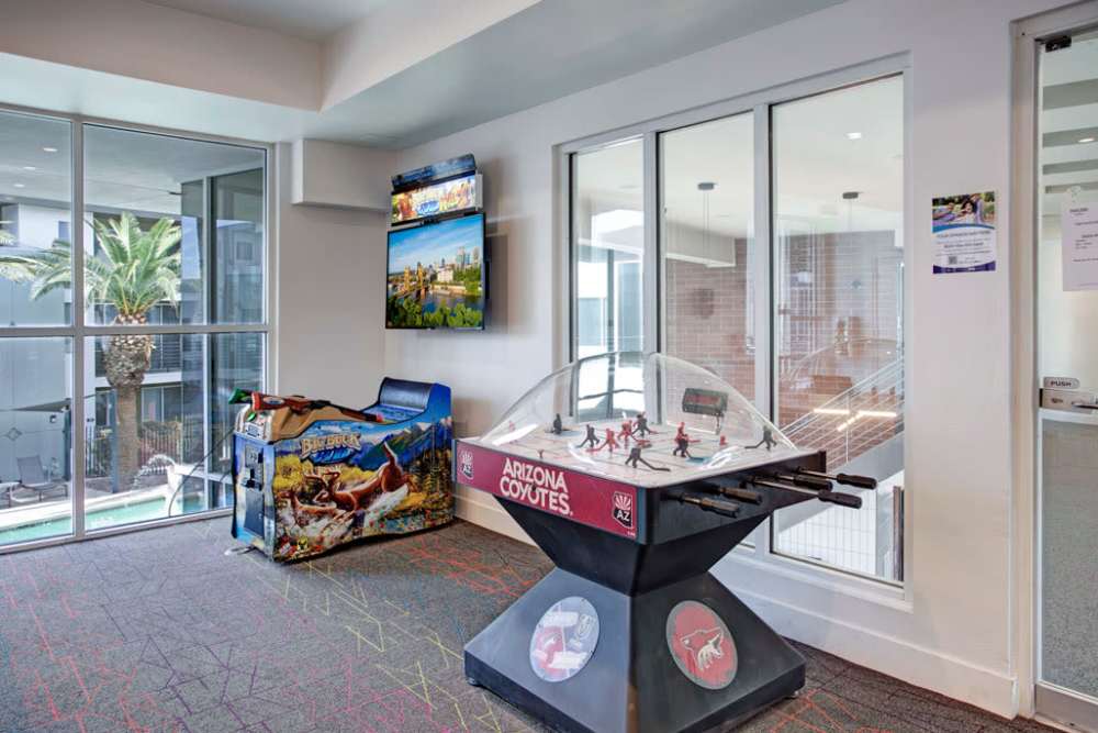 Central video game and hockey game at Dryden in Phoenix, Arizona