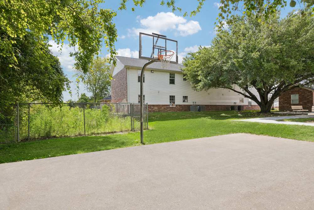 Basketball court at Meadowbrook Plaza in Houston, Texas