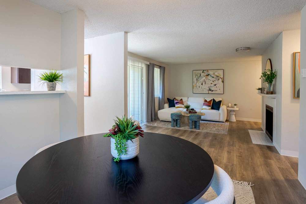 Dining room at The Park at Cooper Point Apartments in Olympia, Washington