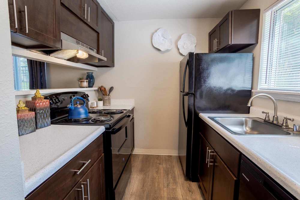 Kitchen at The Park at Cooper Point Apartments in Olympia, Washington