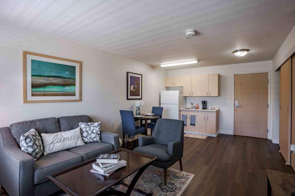 Living room at Truewood by Merrill, Roseville in Roseville, California