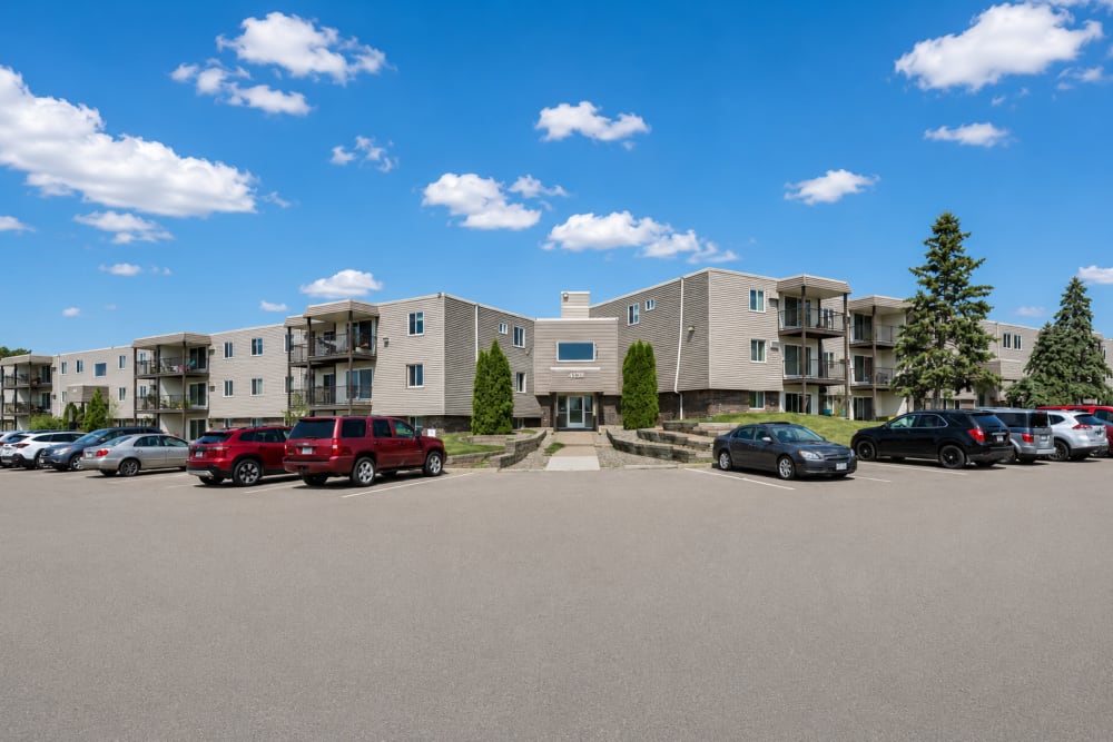 Community car parking  at Shoreview Hills in Shoreview, Minnesota