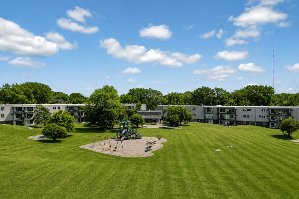 Lawn area at Shoreview Hills in Shoreview, Minnesota