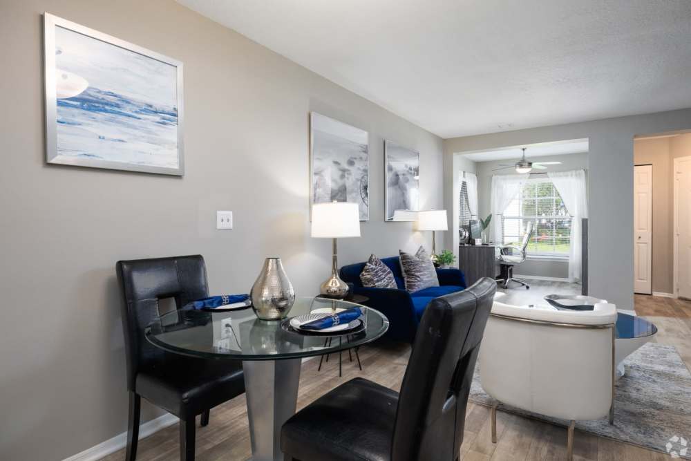 Stylish dining area with modern decor at Highpoint Club in Orlando, Florida