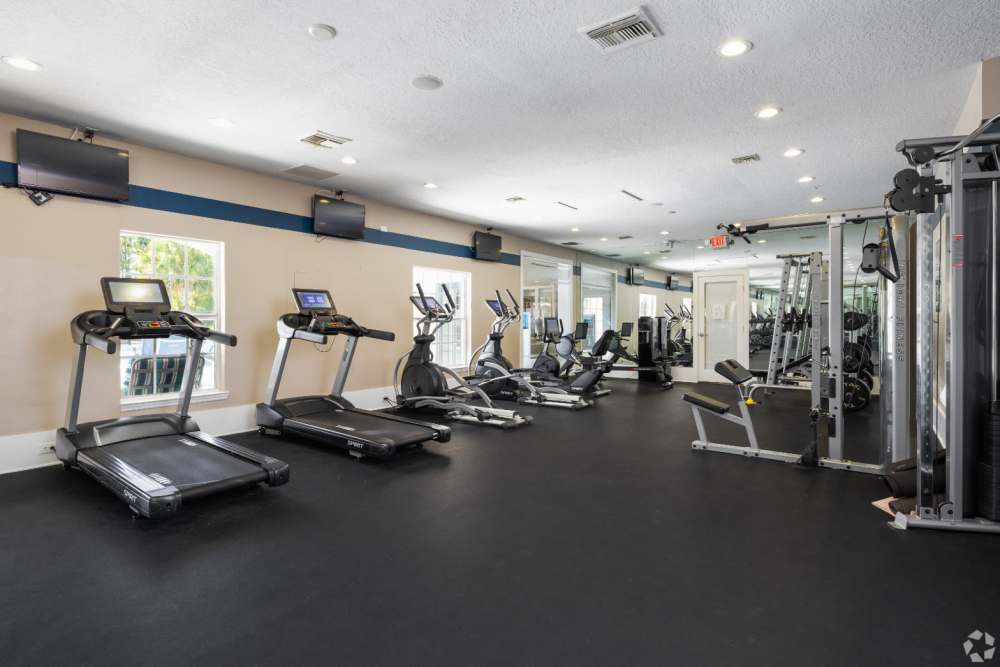 Fitness center with cardio machines at Highpoint Club in Orlando, Florida
