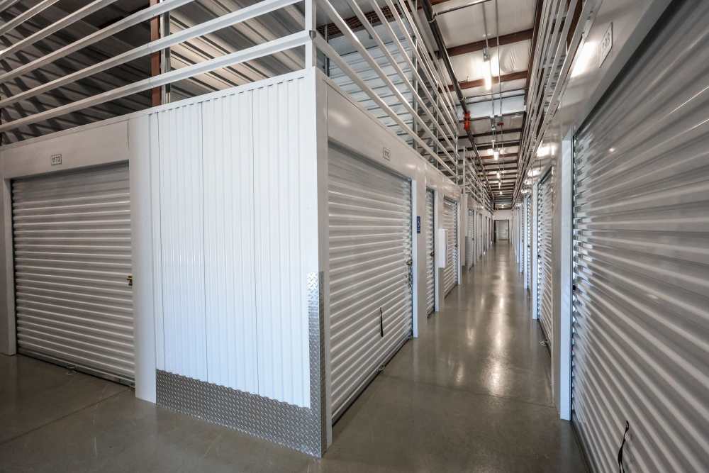 Climate-controlled storage unit hallway at Your Storage Units Cocoa in Cocoa, Florida