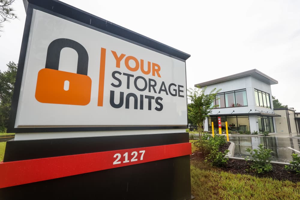 Your Storage Units monument sign and office building at Your Storage Units Bunnell in Bunnell, Florida