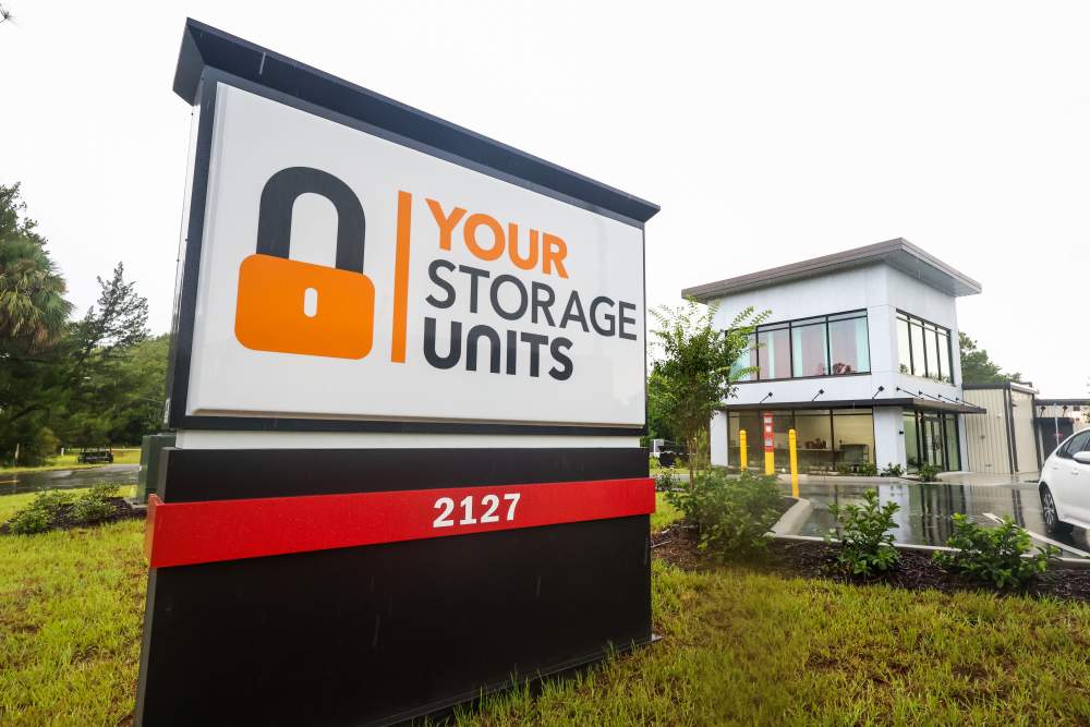 Your Storage Units monument sign and office building at Your Storage Units Bunnell in Bunnell, Florida