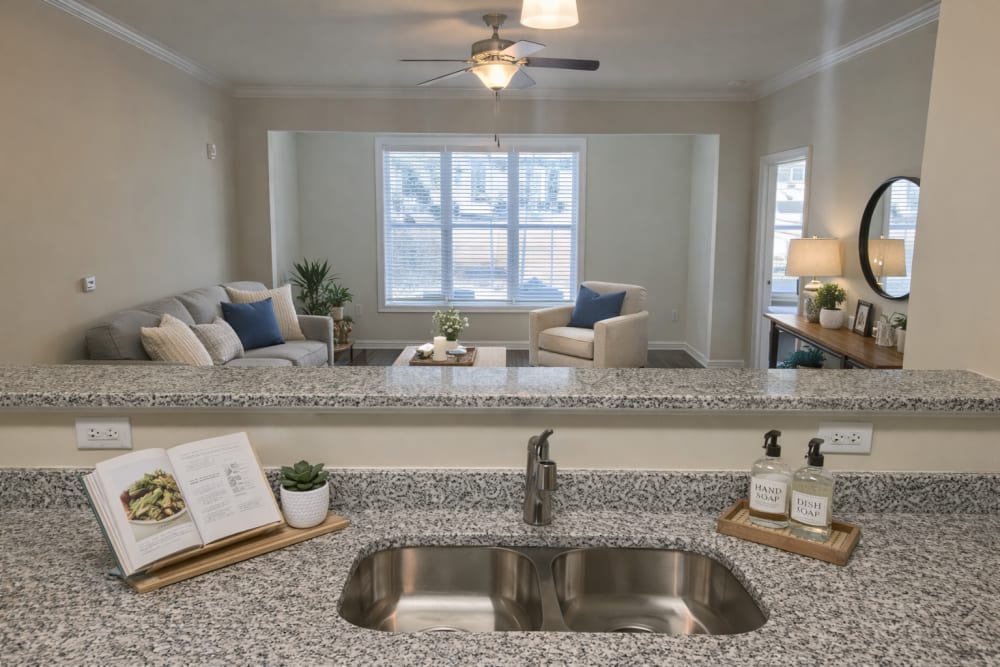 Modern kitchen at Palisades of Wake Forest in Wake Forest, North Carolina