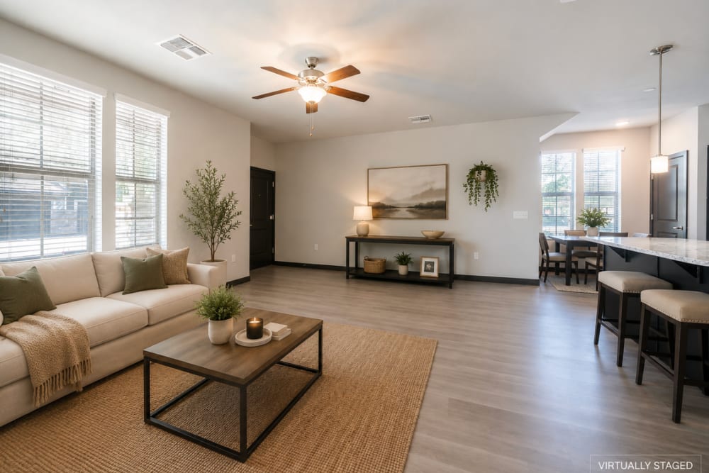 Spacious living room at Ironwood at Happy Valley in Phoenix, Arizona