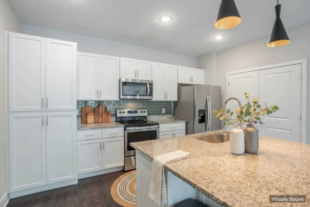 kitchen at Rivertop Apartments