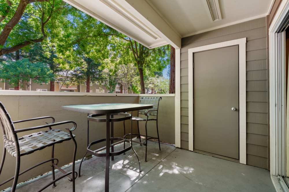 Private patio at Bridges at San Ramon in San Ramon, California