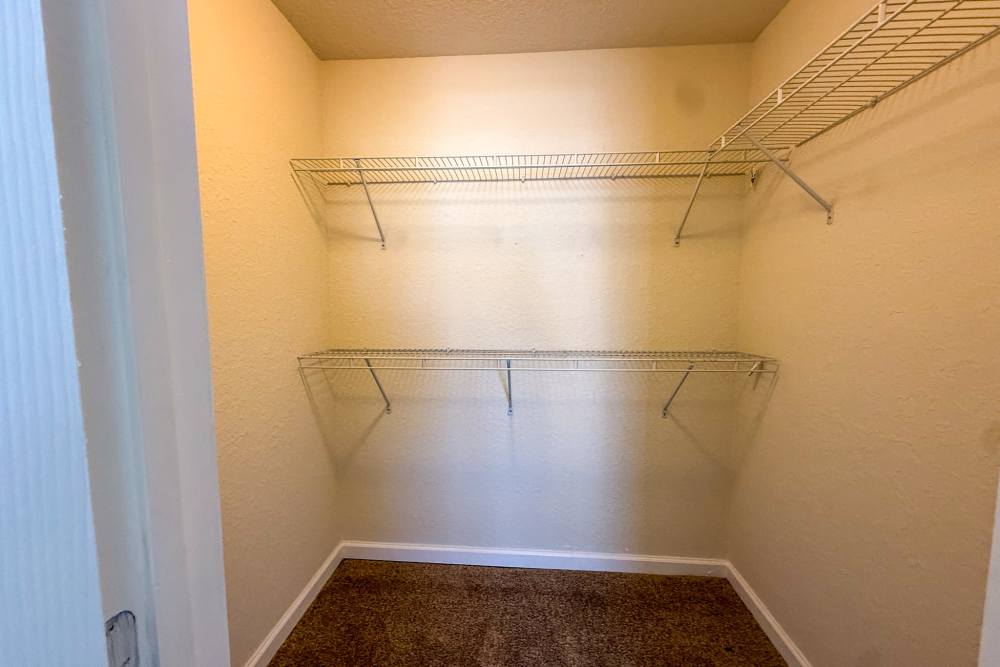walk-in closet at Andrews Place in Panama City, Florida