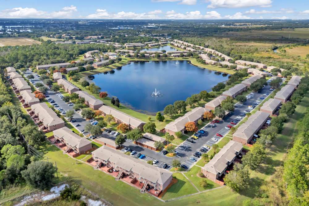 overhead drone shot