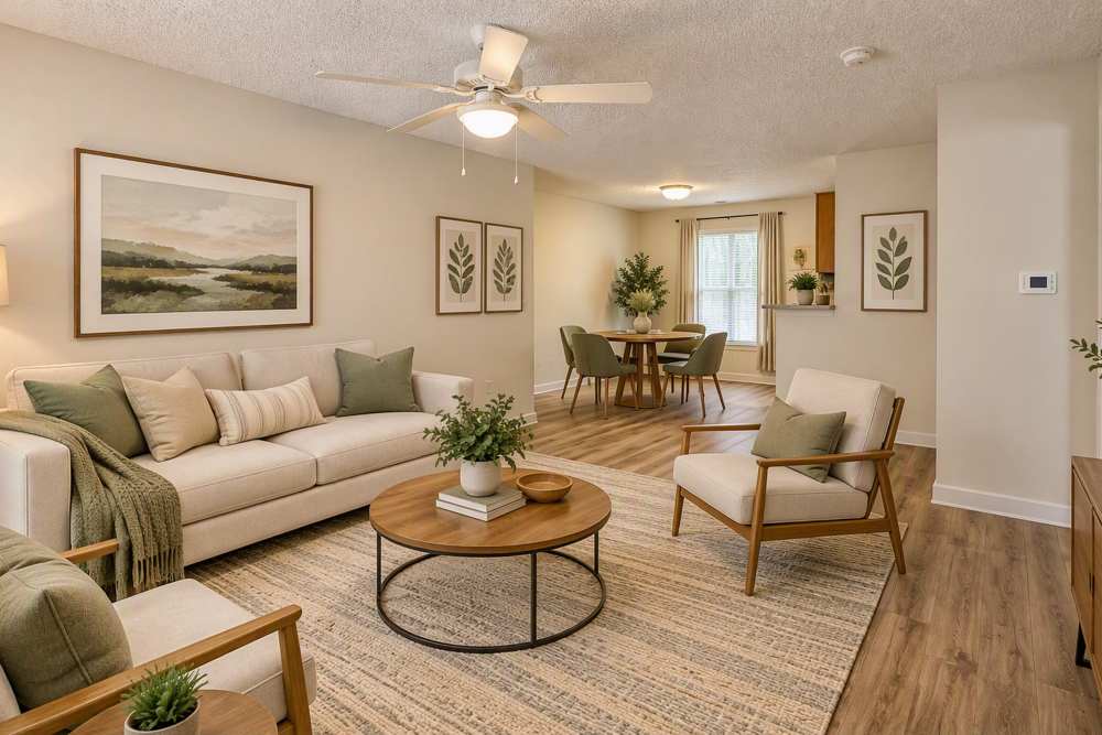  living room at Meadowbrook Plaza in Houston, Texas
