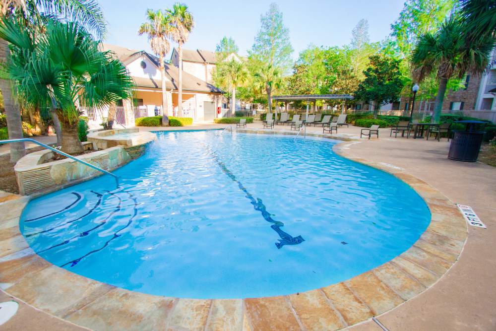 Swimming pool at The Flats at Veranda Ridge in Texas City, Texas