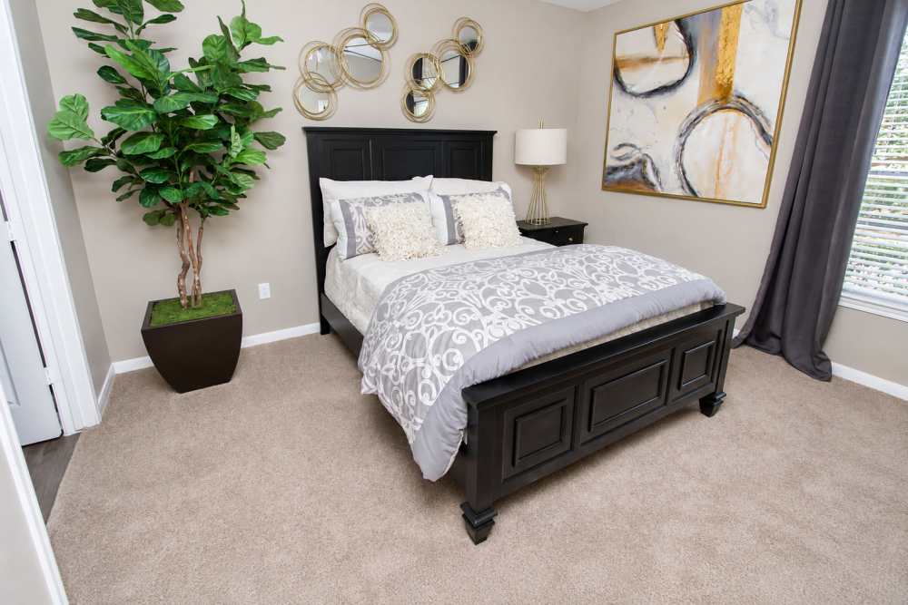 Model bedroom at The Flats at Veranda Ridge in Texas City, Texas