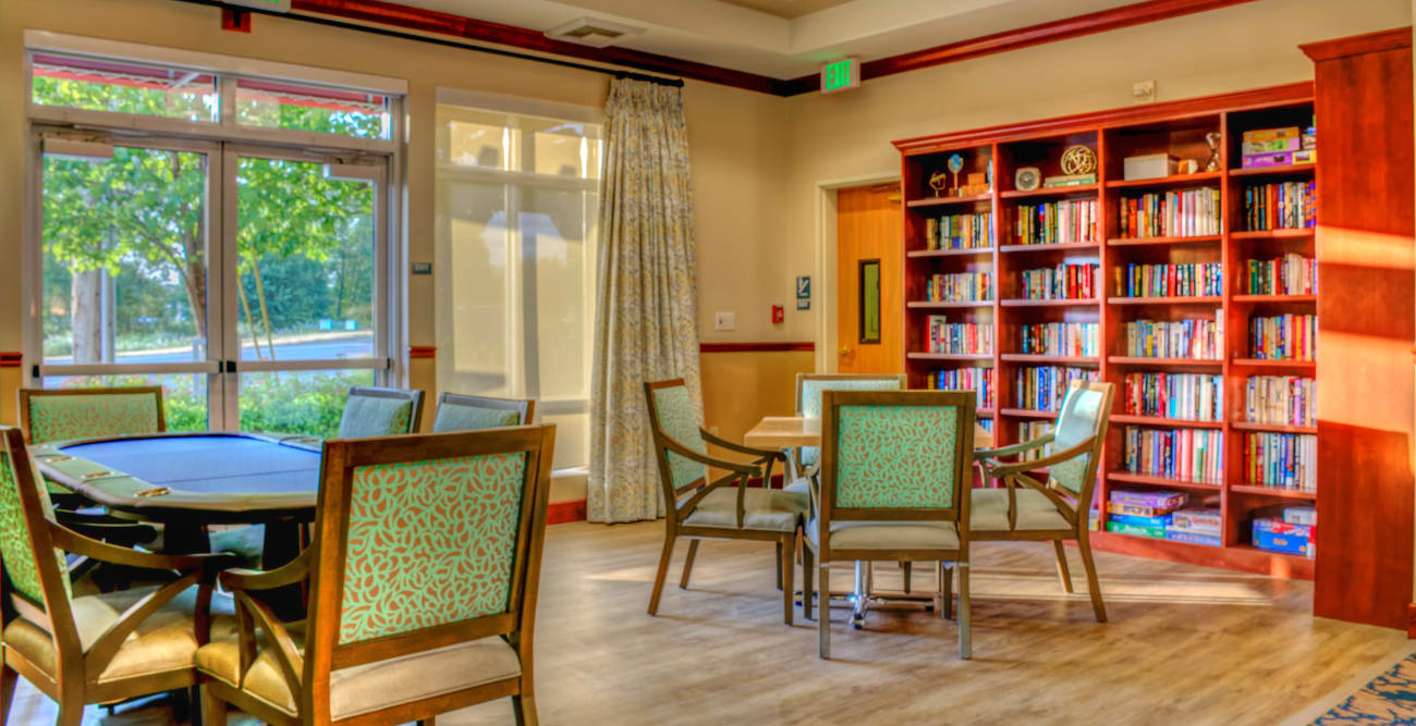 Library at The Creekside in Woodinville, Washington