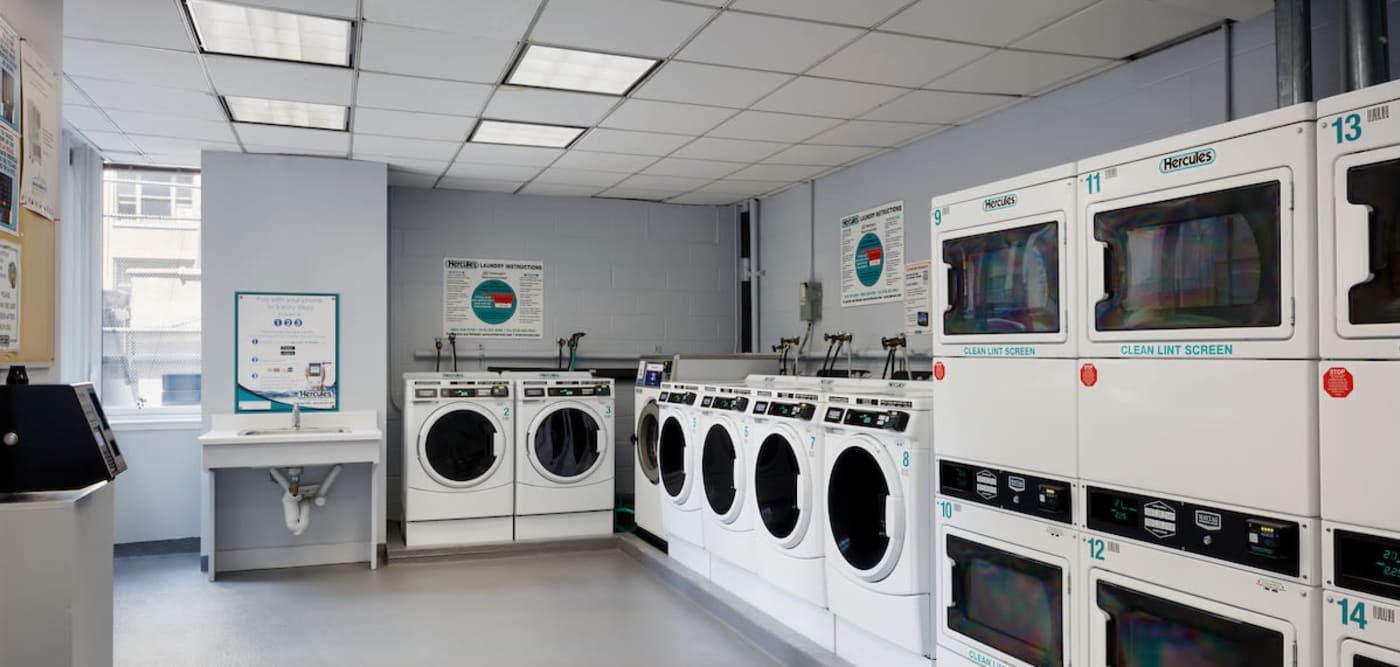 On-site laundry room at The Melar in New York, New York