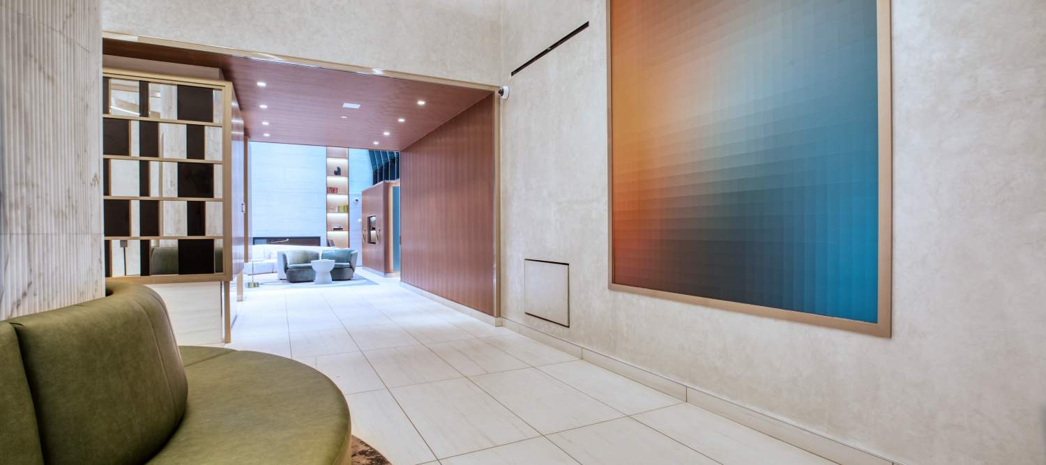 Lobby and artwork at 301 E 94th Street in New York, New York