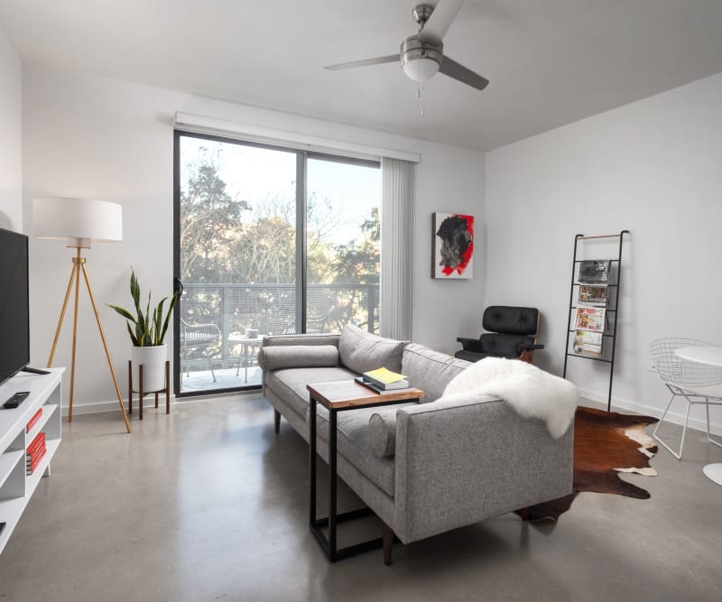 One bedroom at The '68 in San Antonio, Texas