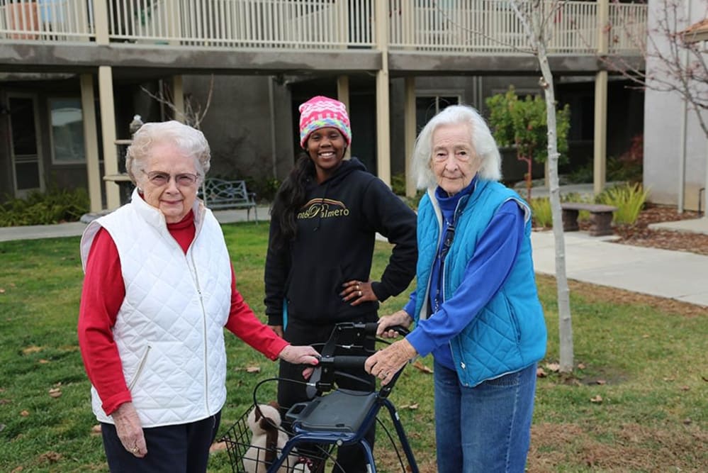 Residents out for a walk at Ponté Palmero in Cameron Park, California