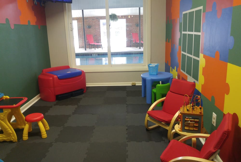 Children's communal play area at Stonesthrow Apartment Homes in Greenville, South Carolina