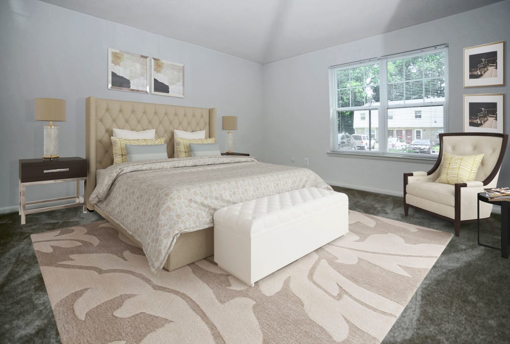Large model bedroom at The Fairways Apartment Homes in Blackwood, NJ