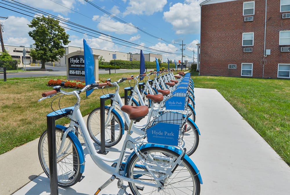 Bike share at Hyde Park Apartment Homes in Bellmawr, New Jersey