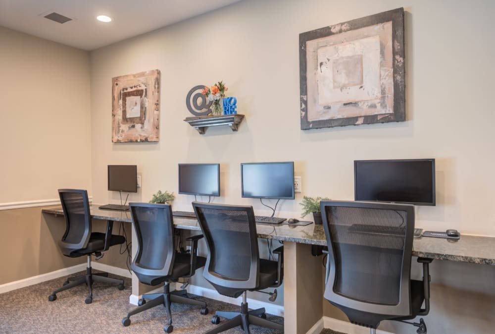 Business center at Willow Lake Apartment Homes in Laurel, Maryland